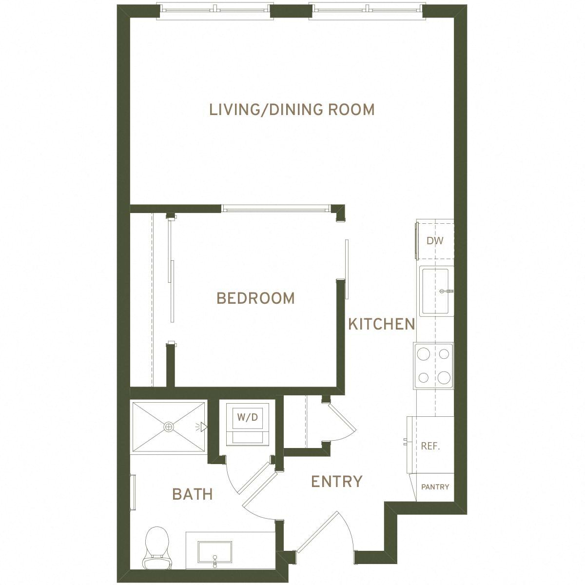 Floor plan layout diagram for U1